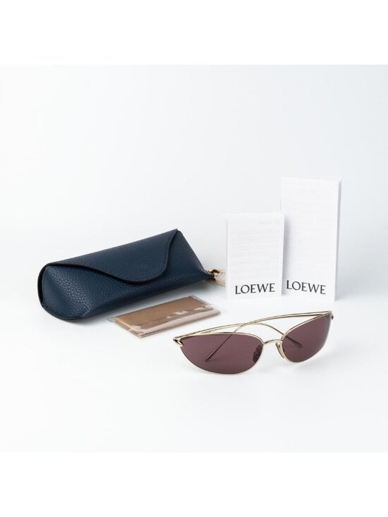 Loewe Women Sunglasses Gold Purple Wraparound LW40164U 32U NEW AUTHENTIC main image 10